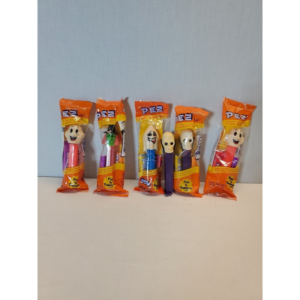 Halloween Vintage Pez lot of 6 witch ghost Dr skull